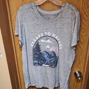 Lane Bryant Gray Graphic Tee Relaxed Fit